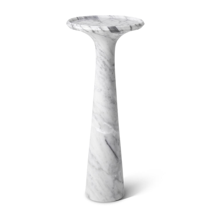 Side Table Pompano High Honed Carrera Marble Tables Eichholtz