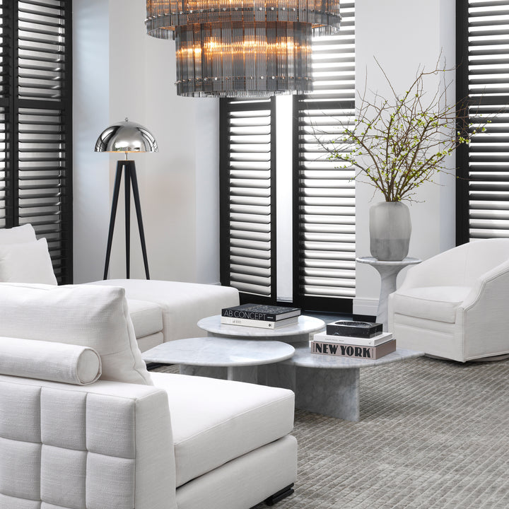 Side Table Pompano Low Honed Carrera Marble Furniture Eichholtz