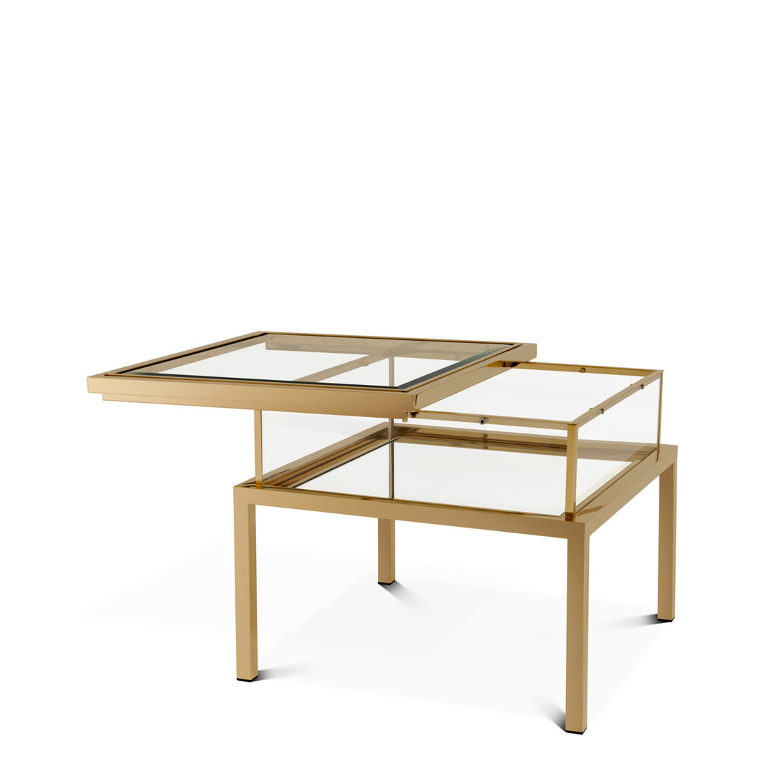 Side Table Harvey Brushed Brass Finish Tables Eichholtz