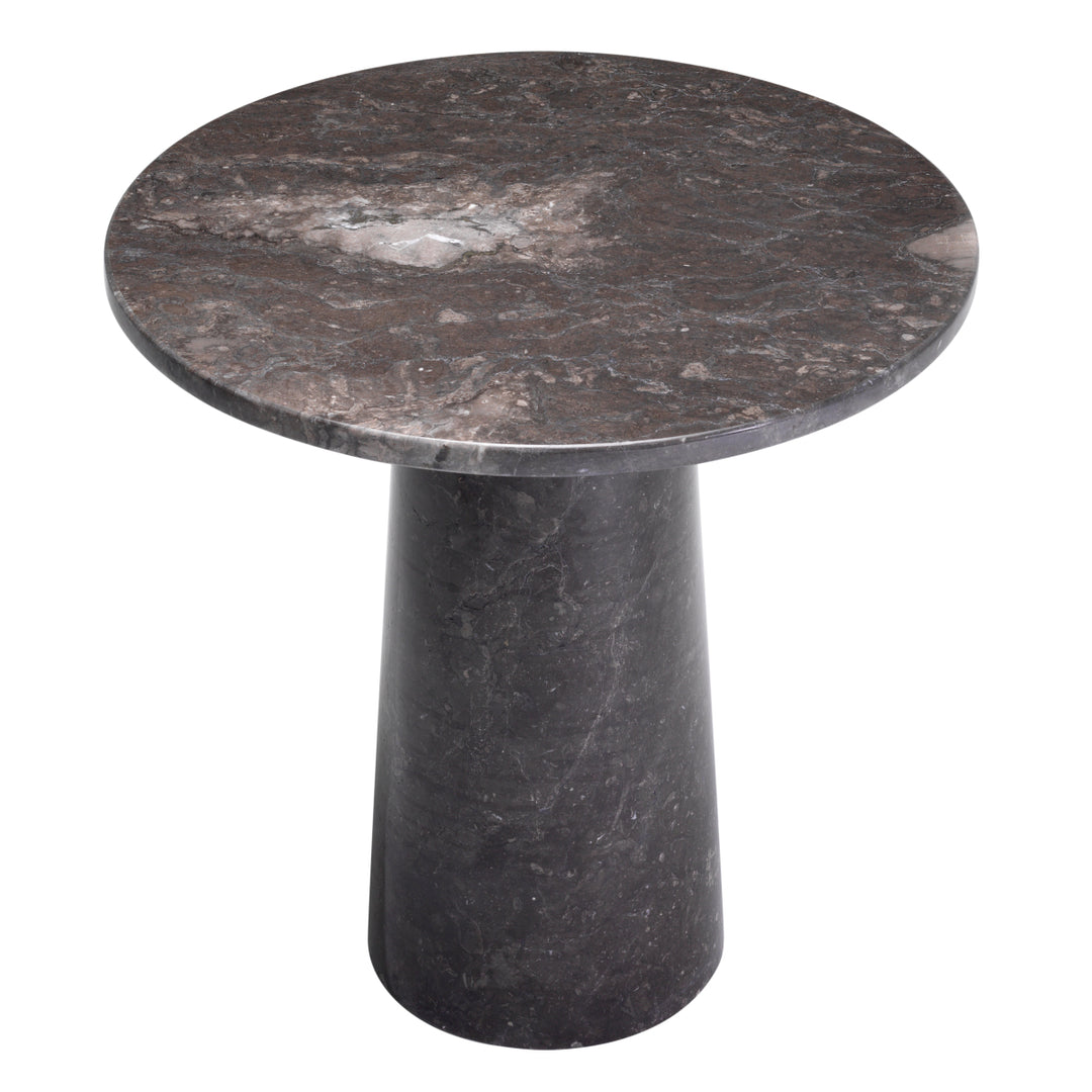 Side Table Terry Grey Marble Furniture Eichholtz
