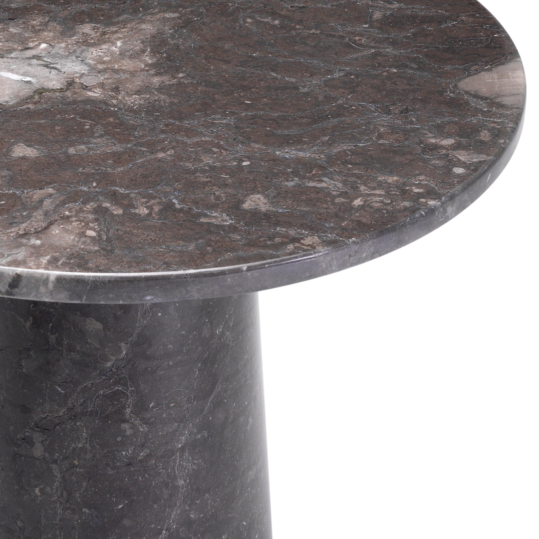 Side Table Terry Grey Marble Furniture Eichholtz