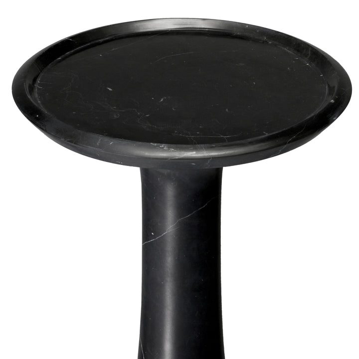 Side Table Pompano High Honed Black Marble Tables Eichholtz