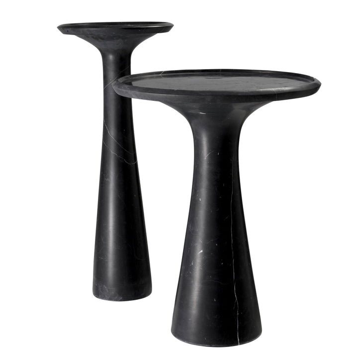 Side Table Pompano Low Honed Black Marble Furniture Eichholtz