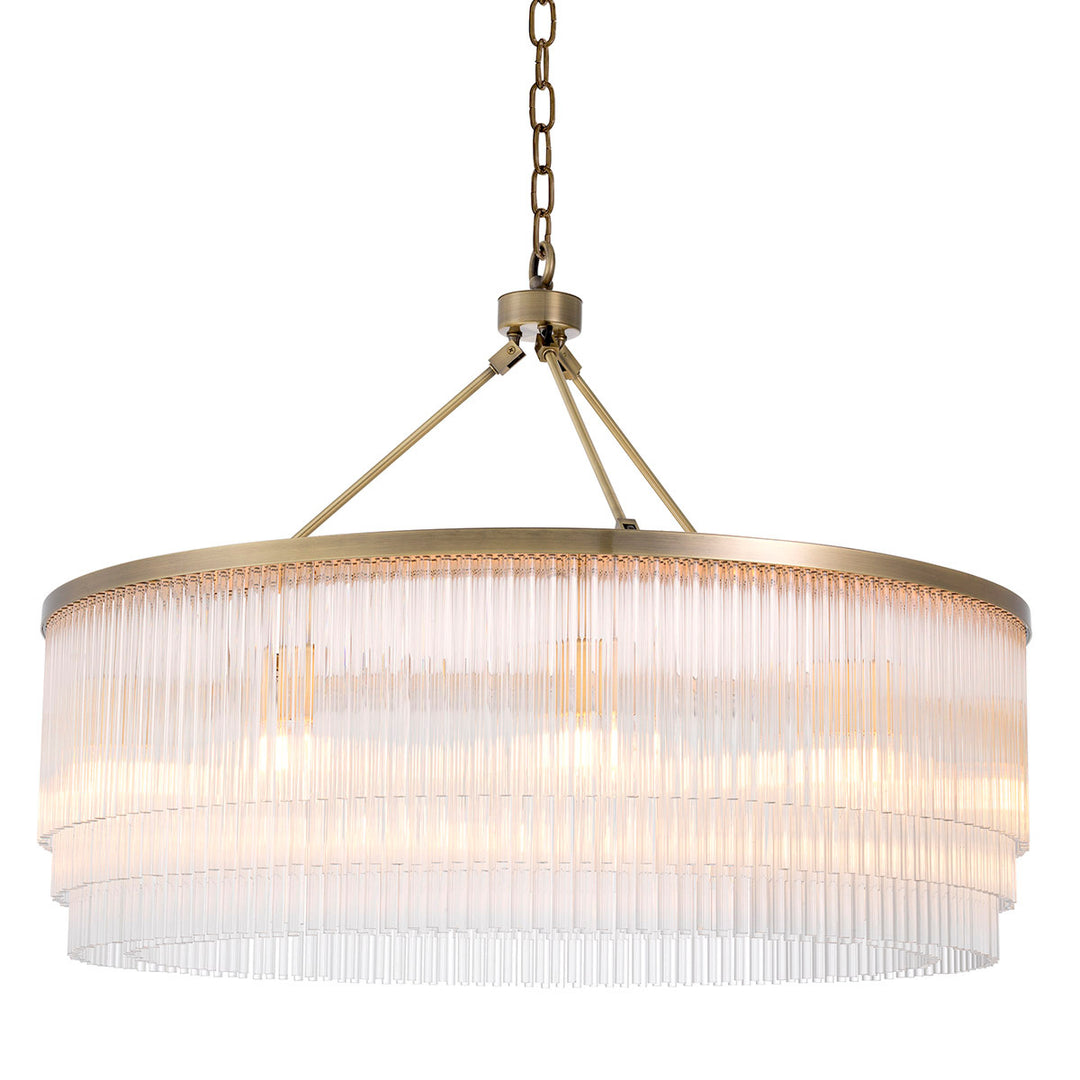 Chandelier Hector L Light Brushed Brass Finish Lighting Eichholtz