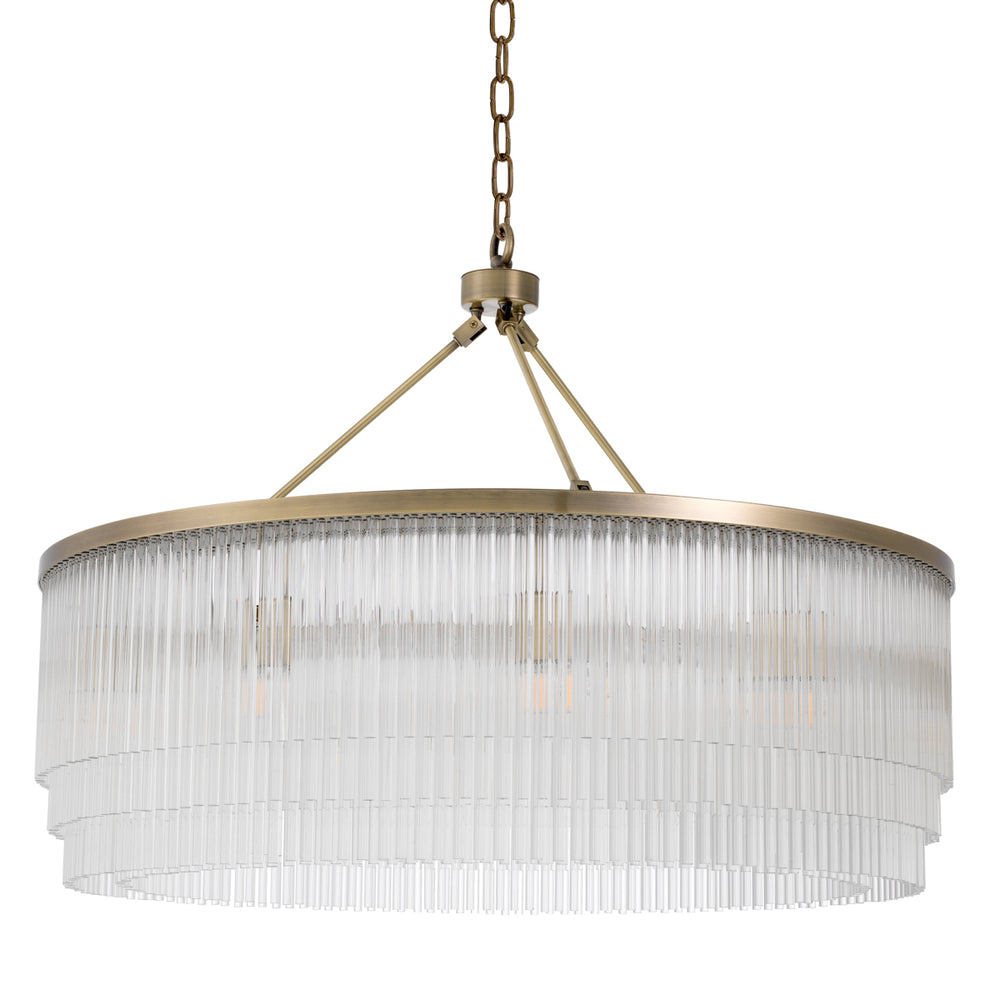 Chandelier Hector L Light Brushed Brass Finish Lighting Eichholtz