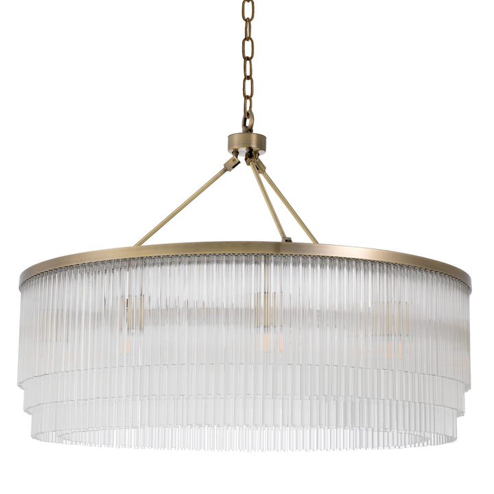 Chandelier Hector L Light Brushed Brass Finish Lighting Eichholtz