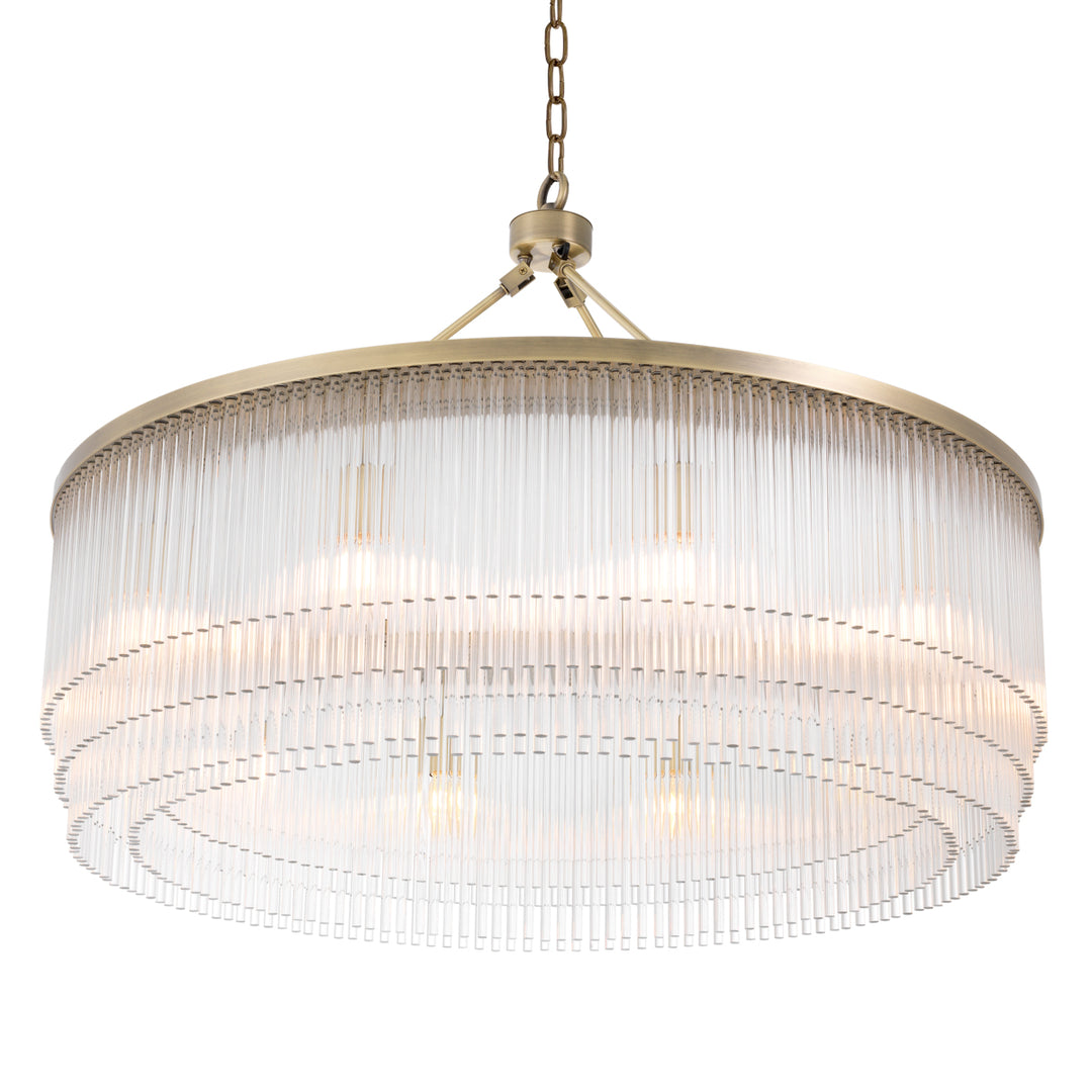 Chandelier Hector L Light Brushed Brass Finish Lighting Eichholtz