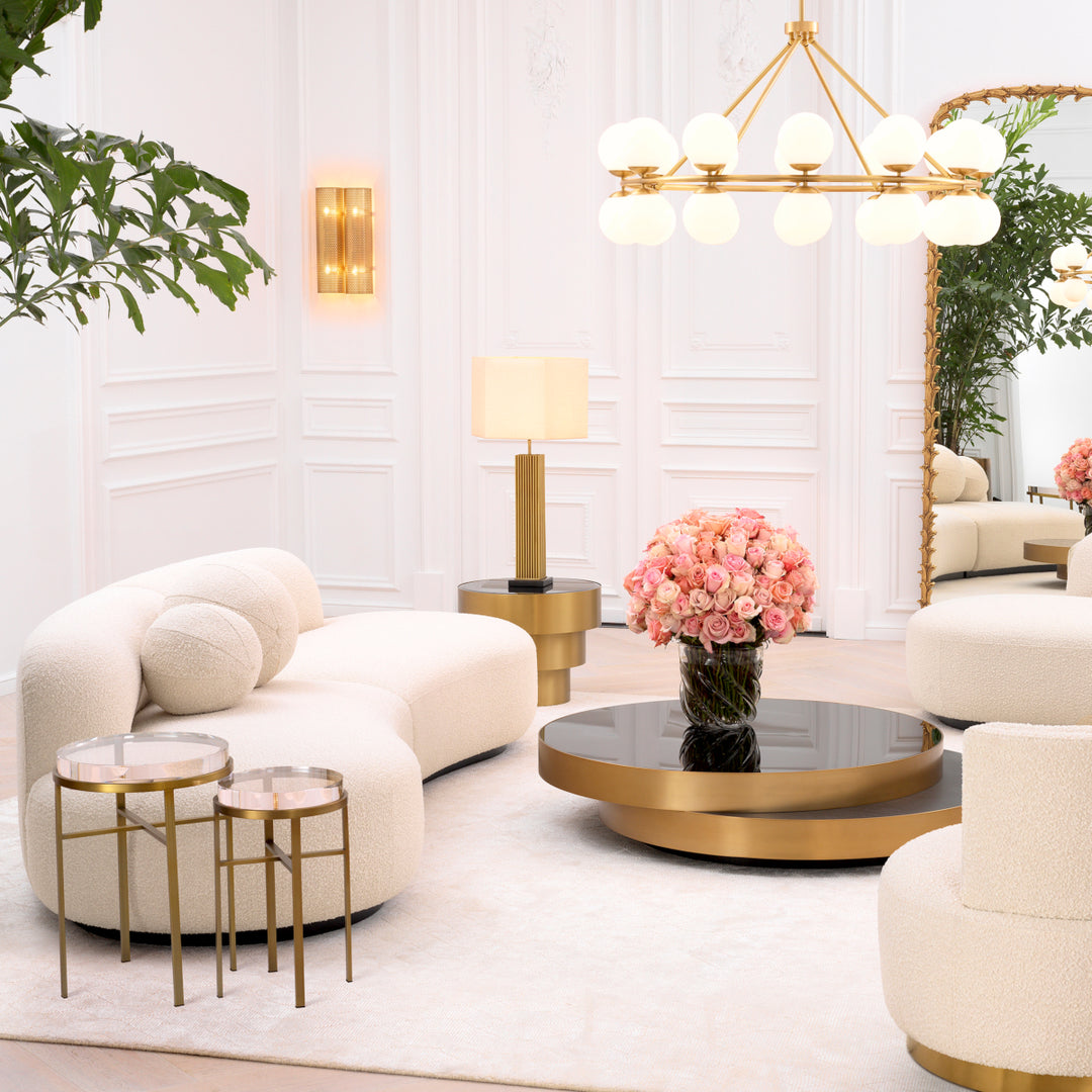 Side Table Hoxton Set Of 2 Brushed Brass Finish Furniture Eichholtz