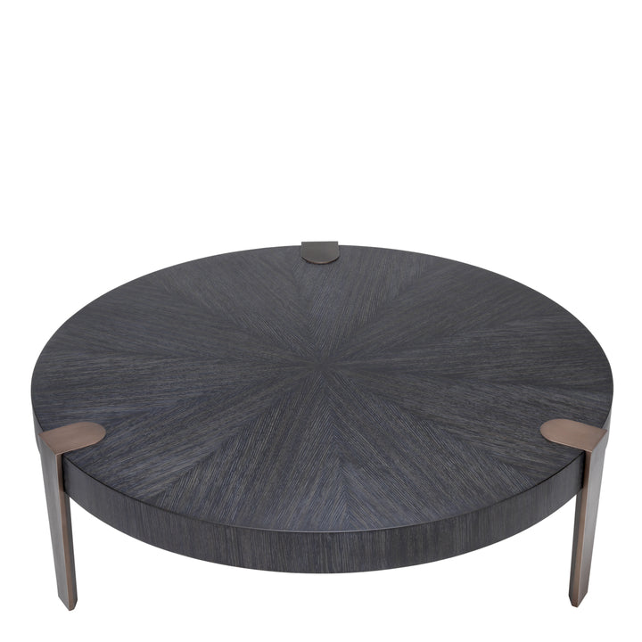 Coffee Table Oxnard Charcoal Grey Oak Veneer Furniture Eichholtz