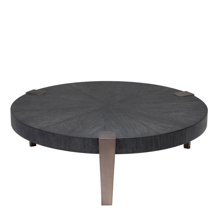 Coffee Table Oxnard Charcoal Grey Oak Veneer Furniture Eichholtz