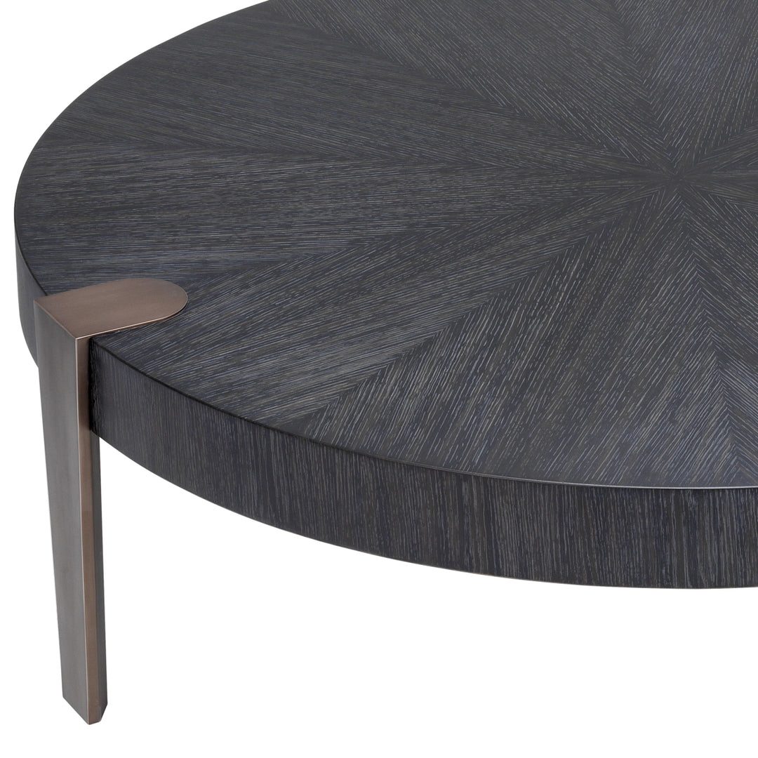 Coffee Table Oxnard Charcoal Grey Oak Veneer Furniture Eichholtz