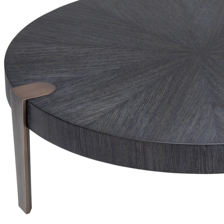 Coffee Table Oxnard Charcoal Grey Oak Veneer Furniture Eichholtz