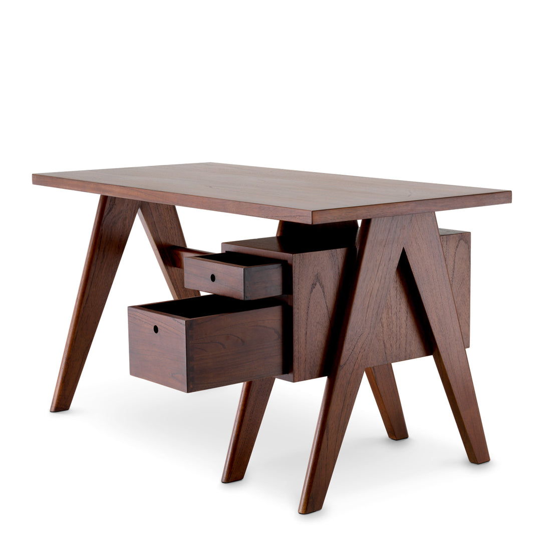 Desk Jullien Classic Brown Tables Eichholtz