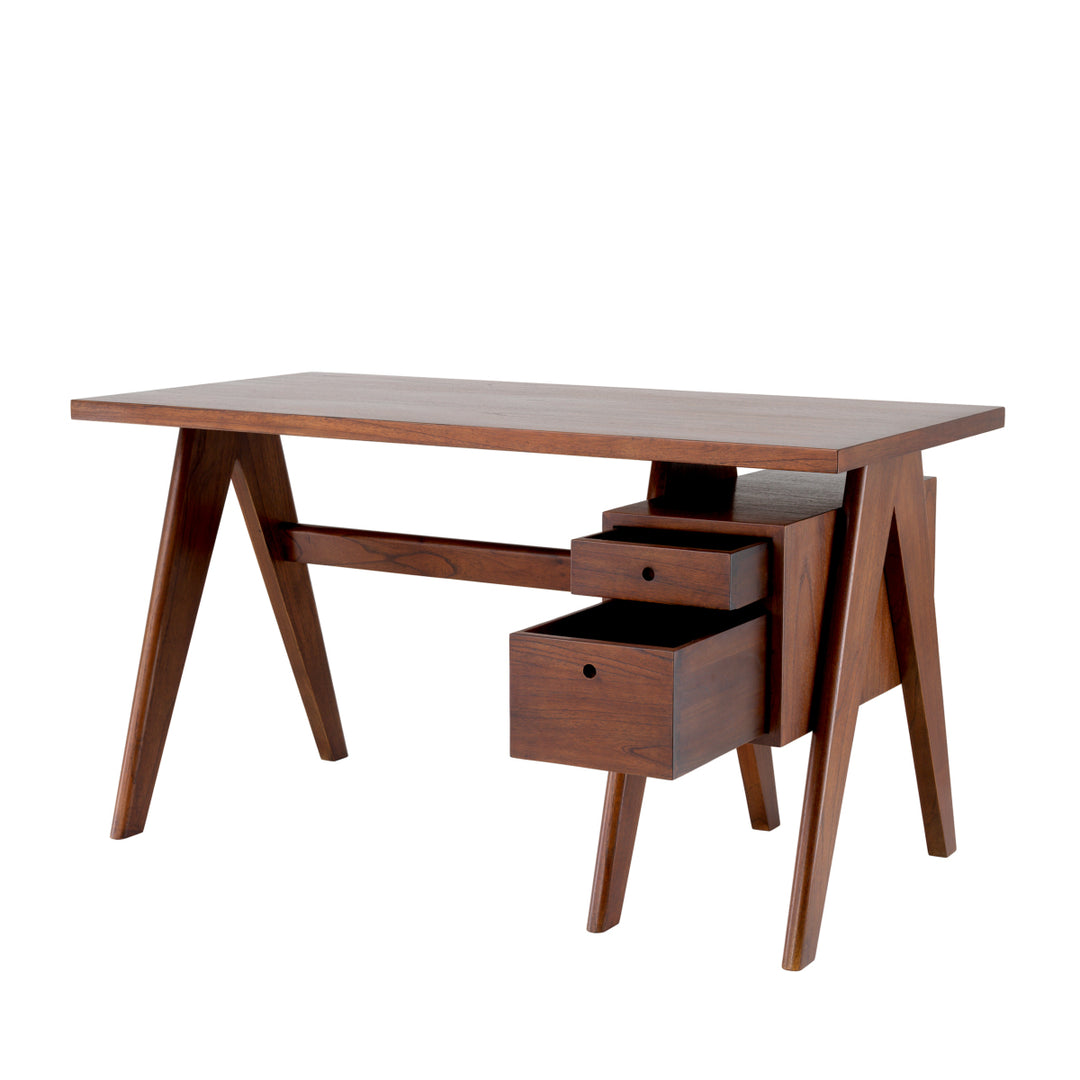 Desk Jullien Classic Brown Tables Eichholtz