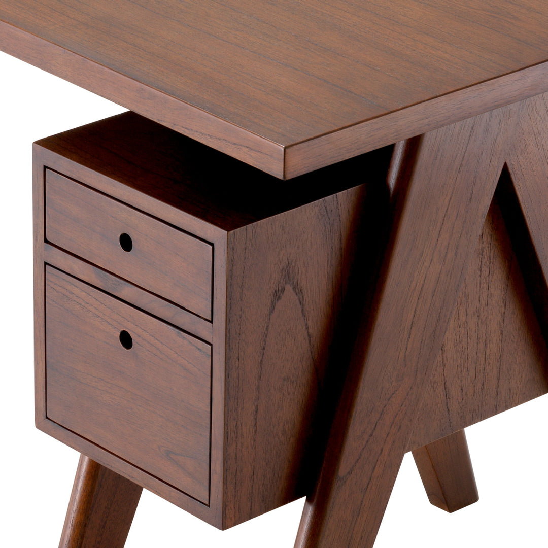 Desk Jullien Classic Brown Tables Eichholtz