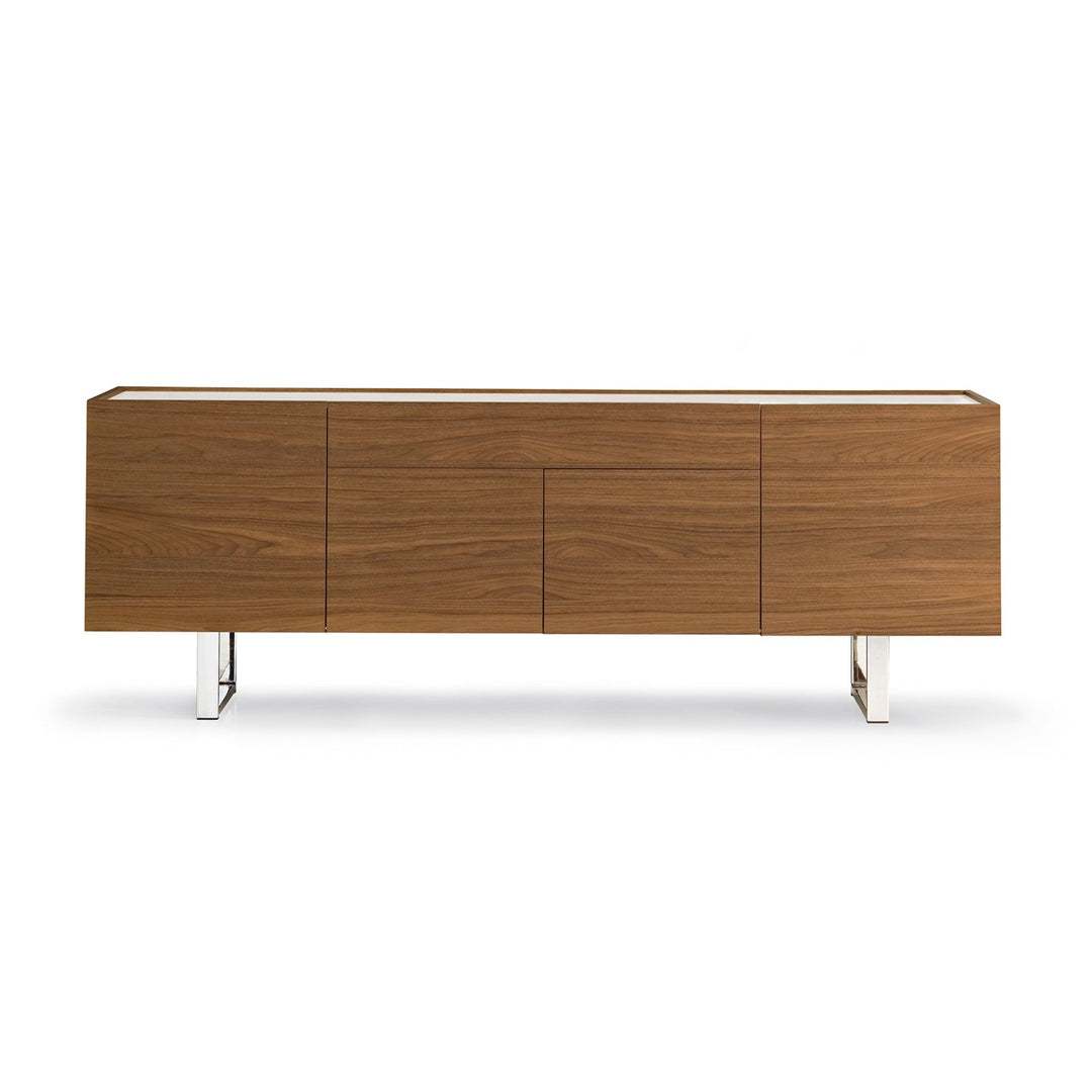 Horizon 4 Door Central Drawer Sideboard Sideboards & Buffets Calligaris P201 Walnut Veneer