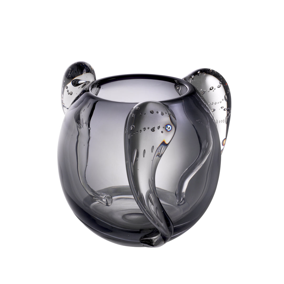 Vase Sianluca S Hand Blown Glass Grey Colour Accessories Eichholtz