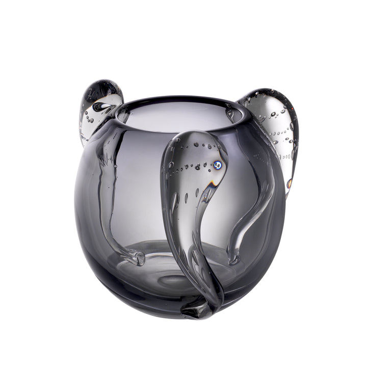 Vase Sianluca S Hand Blown Glass Grey Colour Accessories Eichholtz