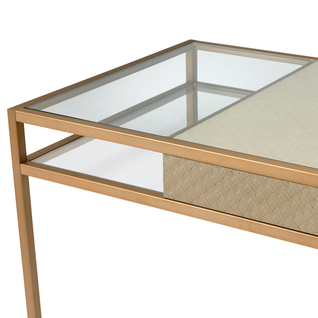 Desk Napa Valley Woven Washed Oak Veneer Furniture Eichholtz