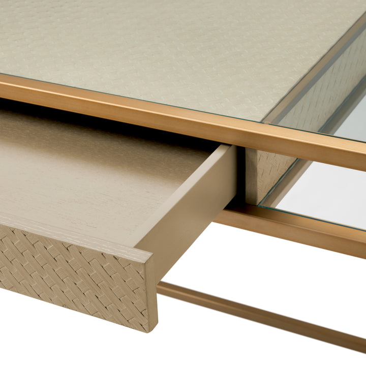 Desk Napa Valley Woven Washed Oak Veneer Furniture Eichholtz