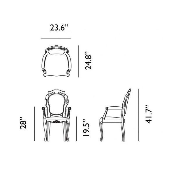 Smoke Dining Arm Chair Chairs Moooi