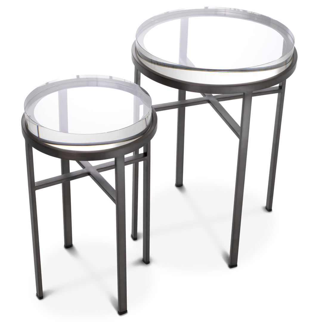 Side Table Hoxton Set Of 2 Bronze Finish Furniture Eichholtz