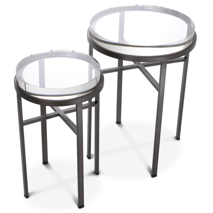 Side Table Hoxton Set Of 2 Bronze Finish Furniture Eichholtz