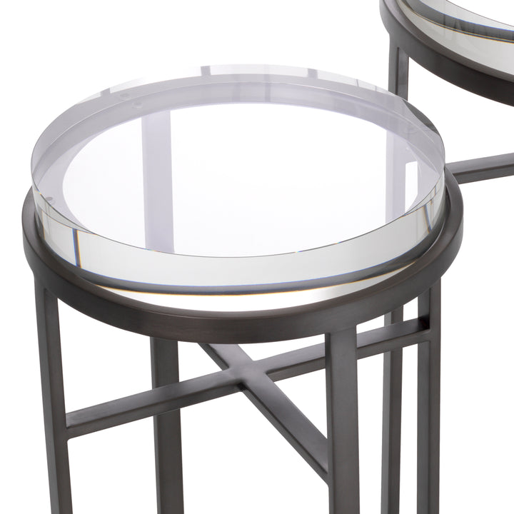 Side Table Hoxton Set Of 2 Bronze Finish Furniture Eichholtz