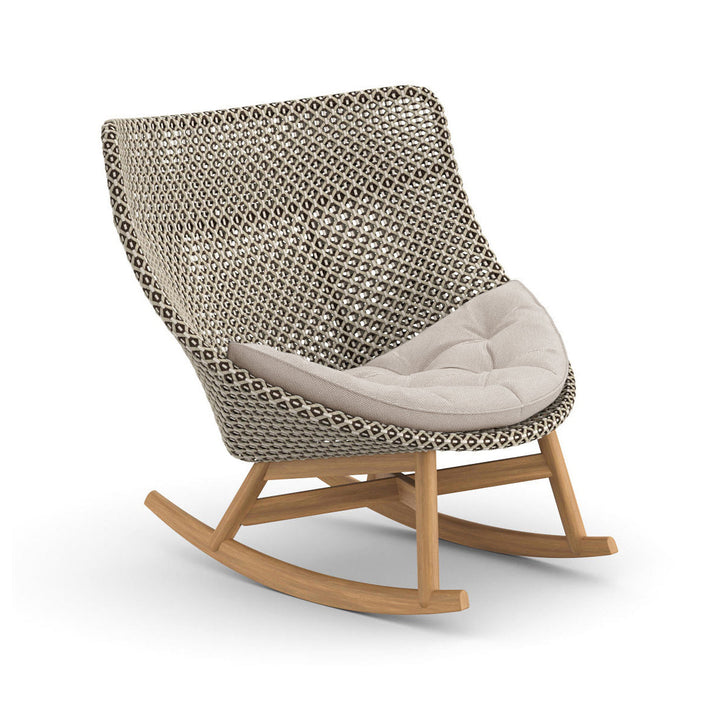 MBRACE Rocking Chair Outdoor Seating Dedon 115 Pepper 470 Natura White