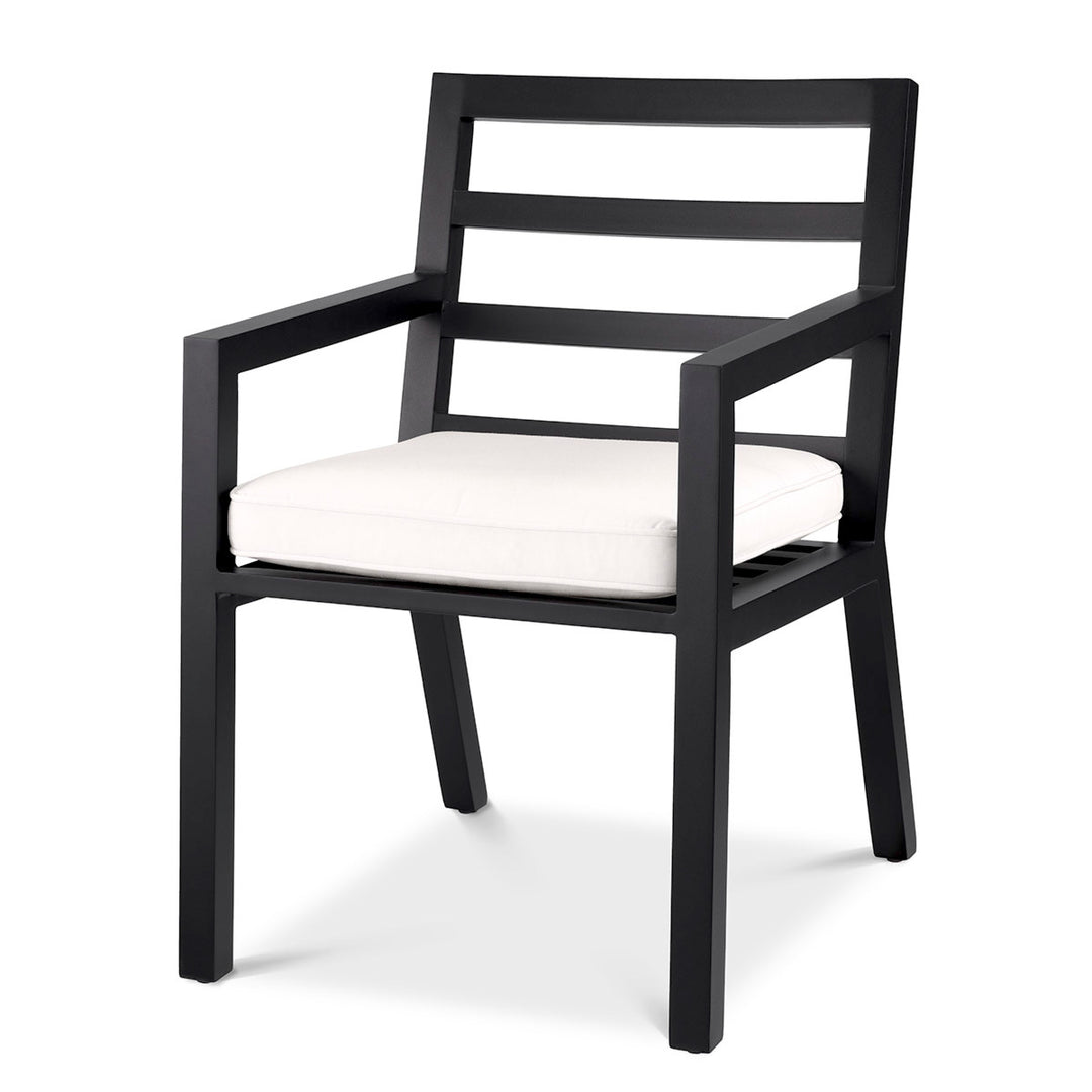 Outdoor Dining Chair Delta Black Finish Outdoor Eichholtz
