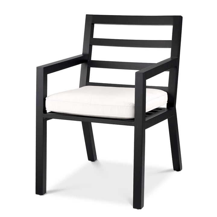 Outdoor Dining Chair Delta Black Finish Outdoor Eichholtz