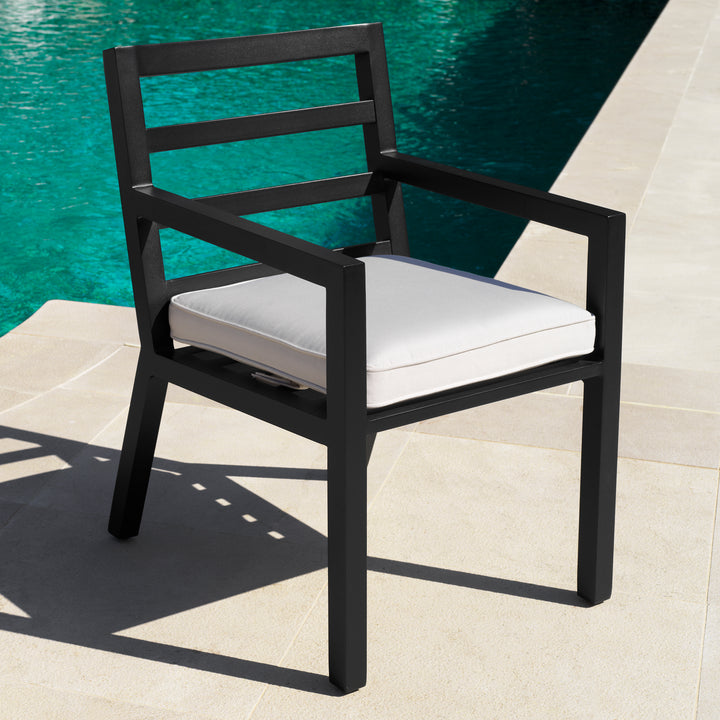 Outdoor Dining Chair Delta Black Finish Outdoor Eichholtz
