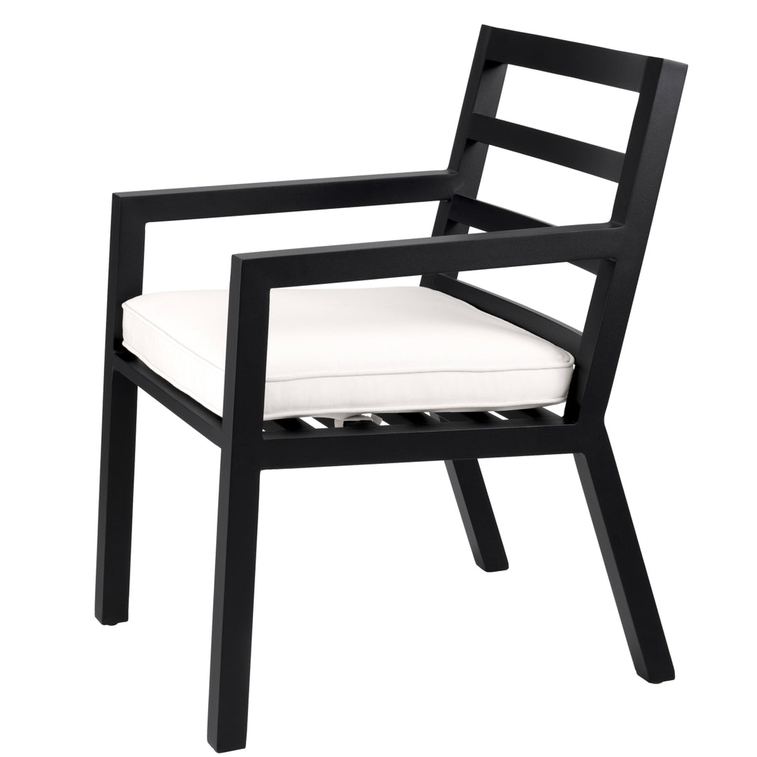 Outdoor Dining Chair Delta Black Finish Outdoor Eichholtz
