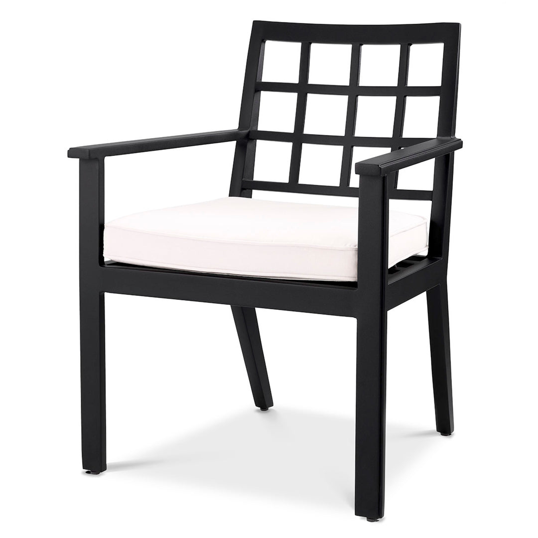 Outdoor Dining Chair Cap-Ferrat Black Finish Outdoor Eichholtz