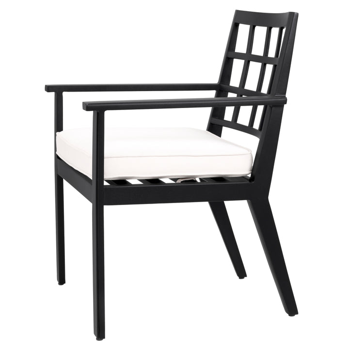 Outdoor Dining Chair Cap-Ferrat Black Finish Outdoor Eichholtz