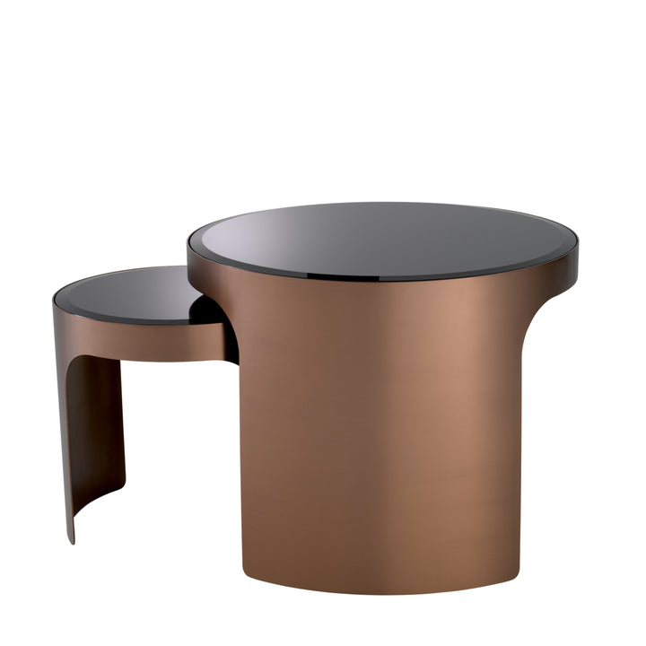 Side Table Piemonte Set Of 2 Brushed Copper Finish Furniture Eichholtz