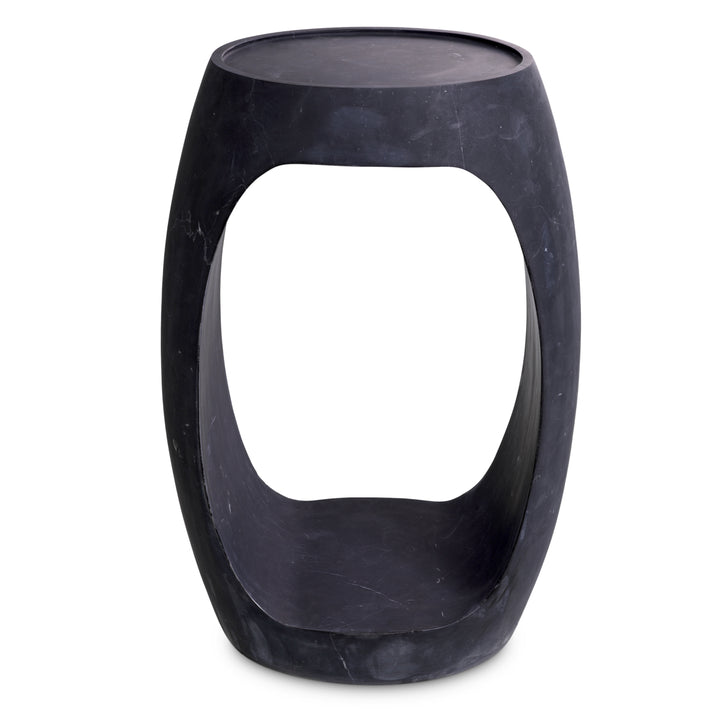 Side Table Clipper High Honed Black Marble Furniture Eichholtz