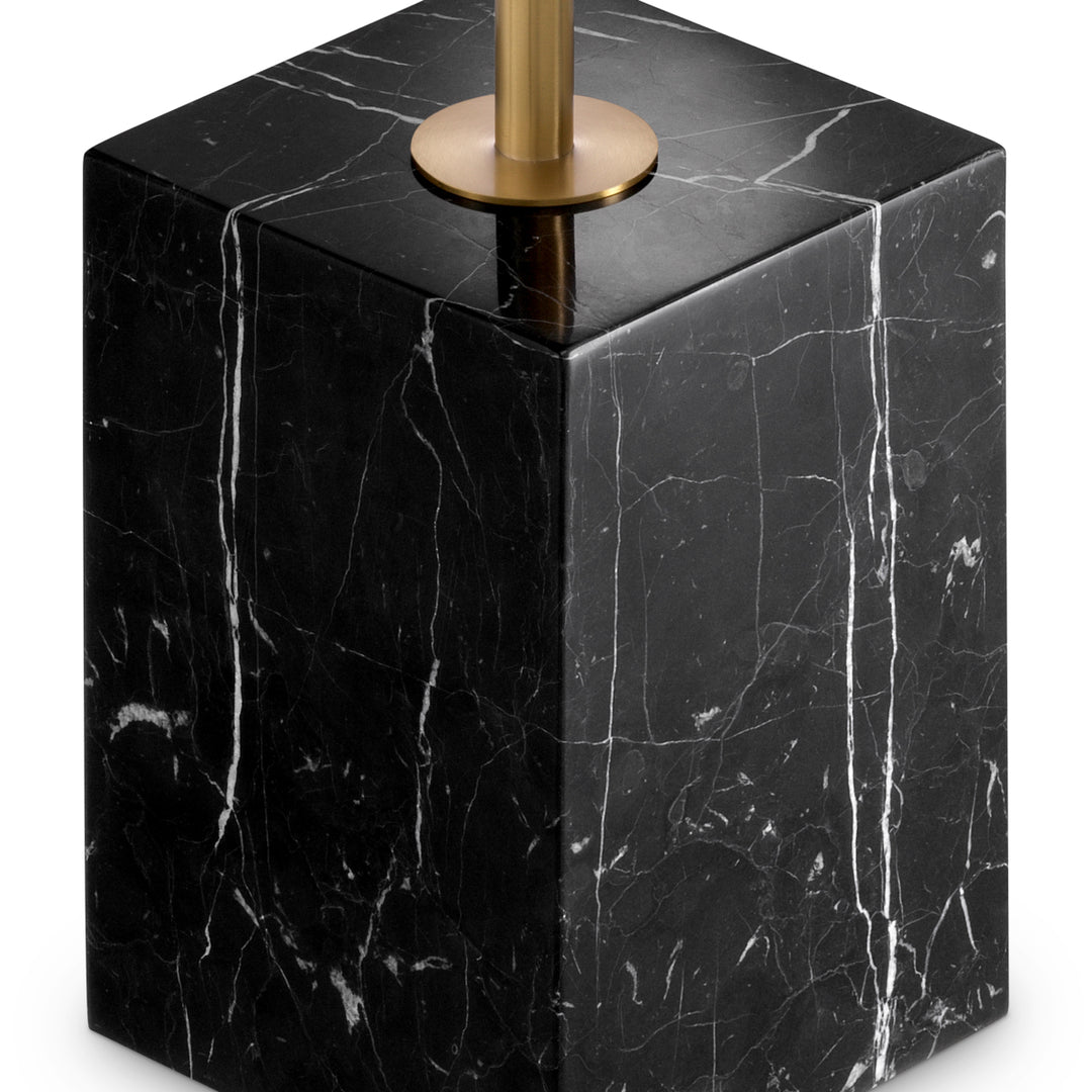 Side Table Cole Brushed Brass Finish Black Marble Furniture Eichholtz