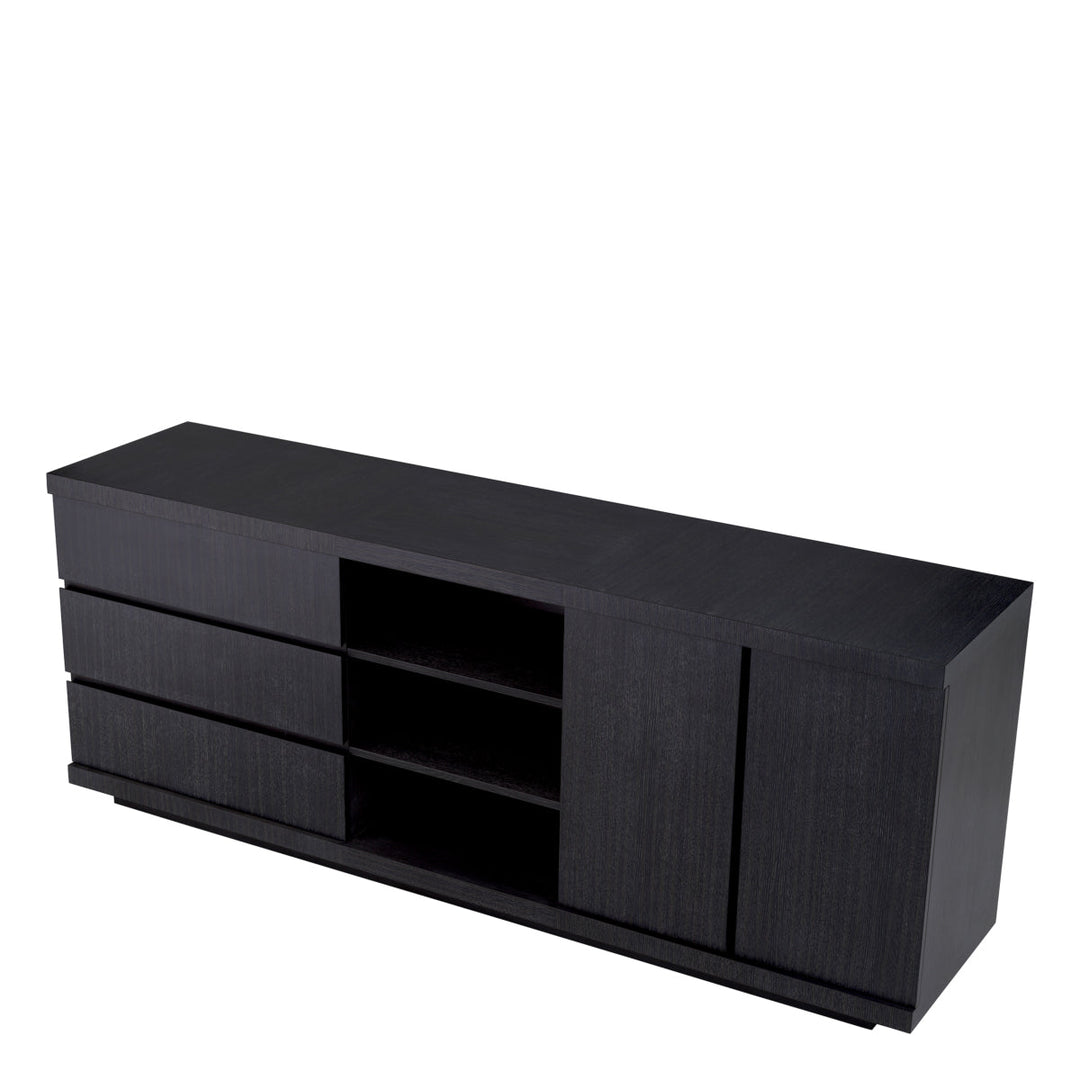 Dresser Crosby Charcoal Grey Oak Veneer Furniture Eichholtz