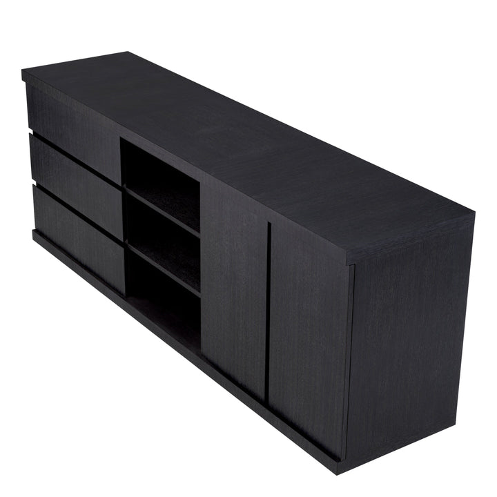 Dresser Crosby Charcoal Grey Oak Veneer Furniture Eichholtz