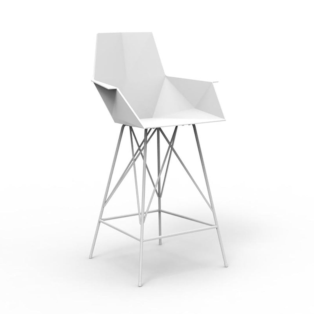 Faz Arm Stool (Set of 4) Outdoor Vondom White Counter: 26 in height 