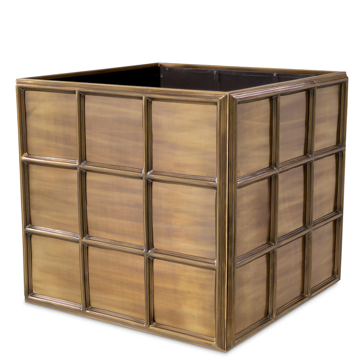 Planter Grid L Vintage Brass Finish Accessories Eichholtz