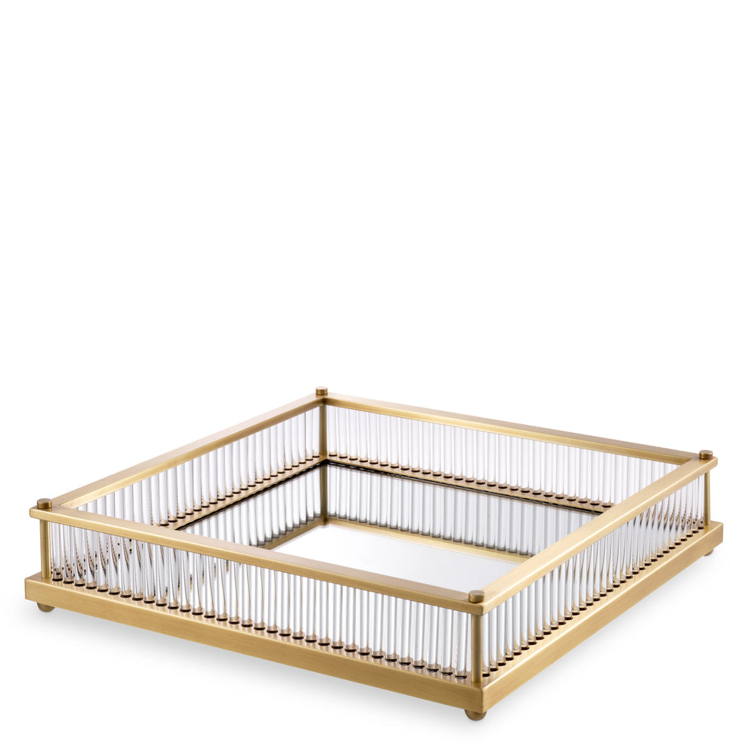 Tray Cora Square Antique Brass Finish Accessories Eichholtz