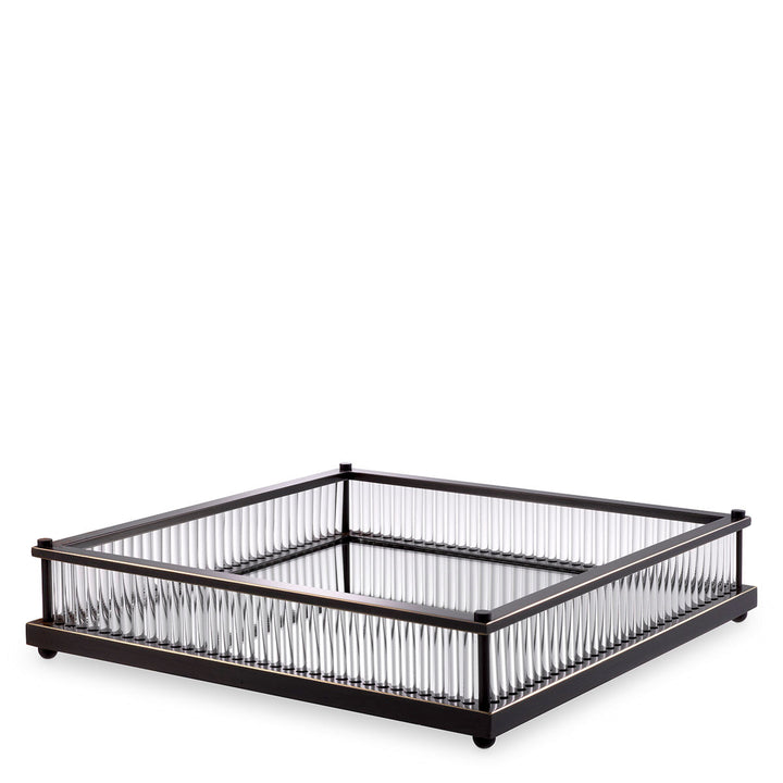Tray Cora Square Bronze Highlight Finish Accessories Eichholtz