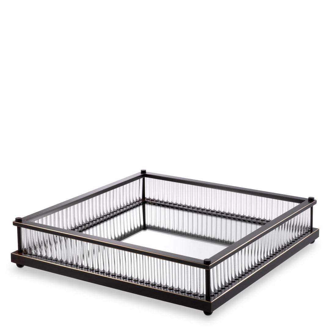 Tray Cora Square Bronze Highlight Finish Accessories Eichholtz