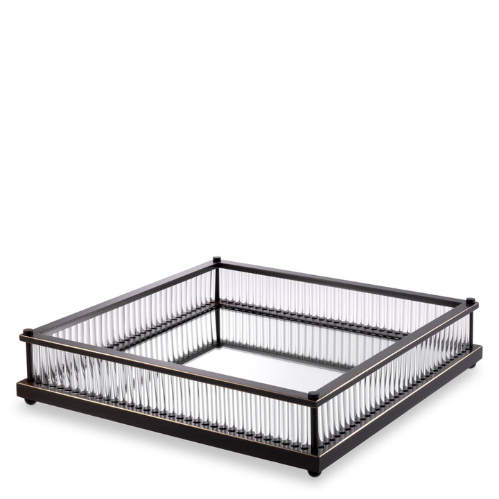 Tray Cora Square Bronze Highlight Finish Accessories Eichholtz