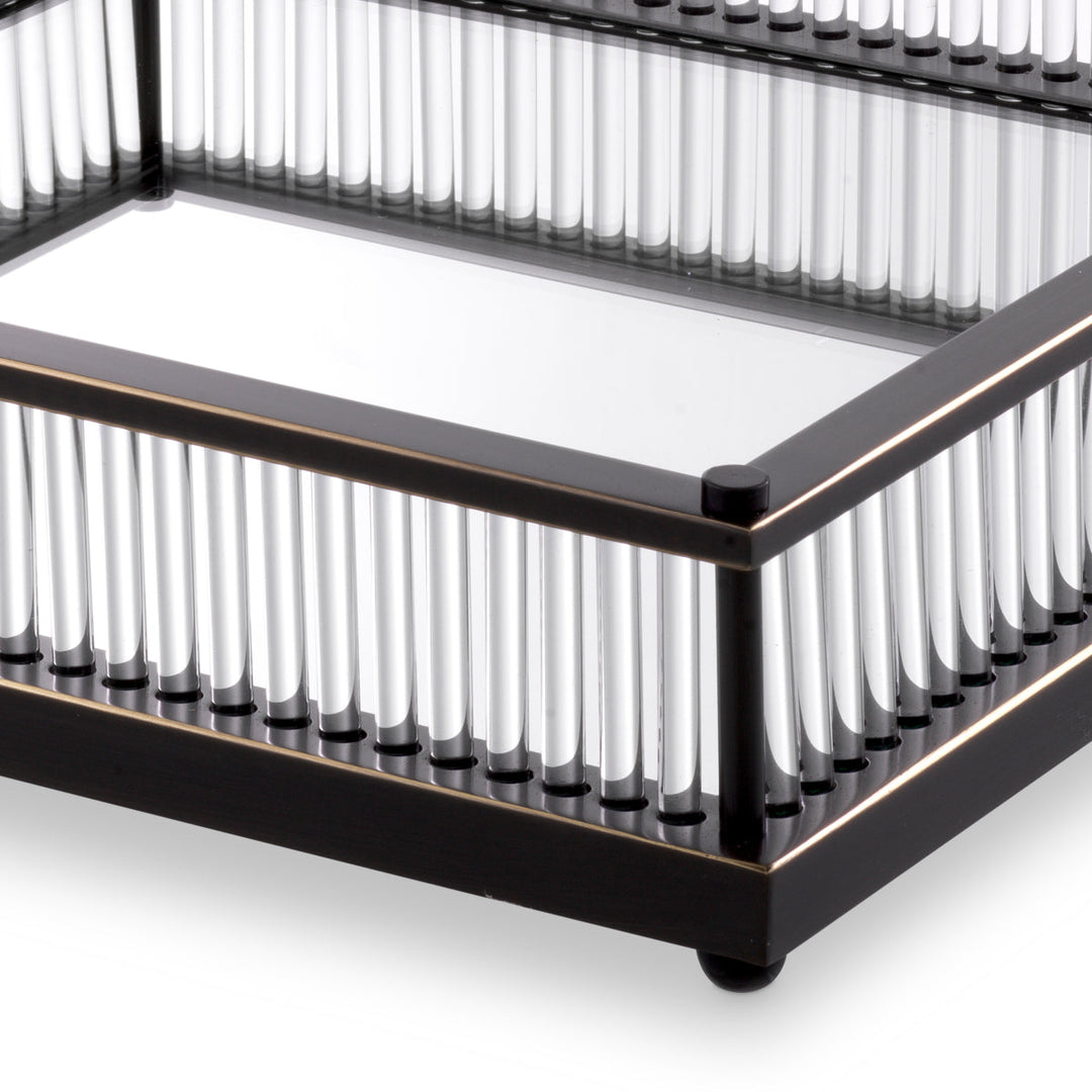 Tray Cora Square Bronze Highlight Finish Accessories Eichholtz