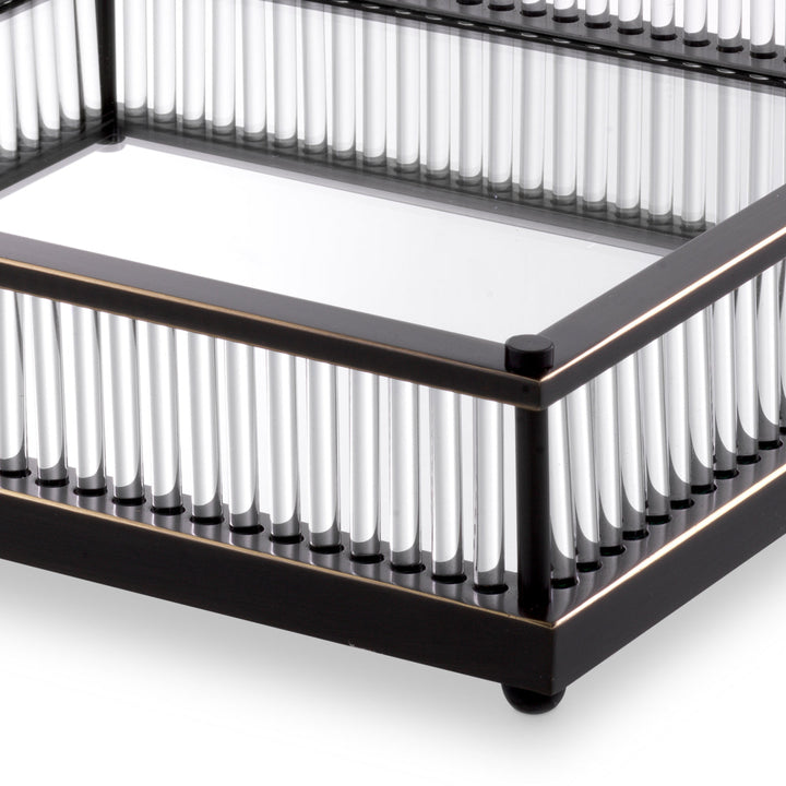 Tray Cora Square Bronze Highlight Finish Accessories Eichholtz