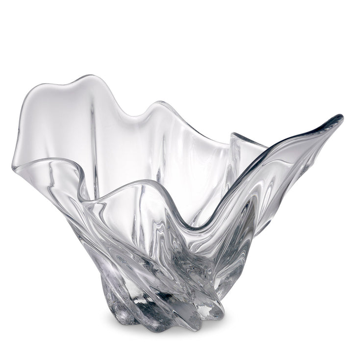 Bowl Ace Hand Blown Glass Clear Accessories Eichholtz