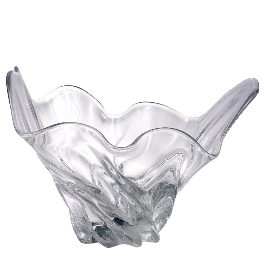Bowl Ace Hand Blown Glass Clear Accessories Eichholtz